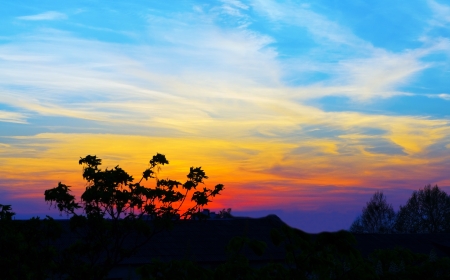 Orange And Blue Sunset