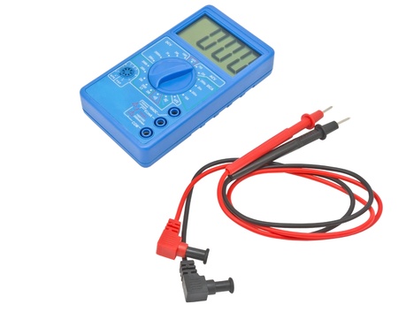 Digital  multimeters on a white background