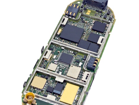 Payments and microcircuits from a cellular telephone