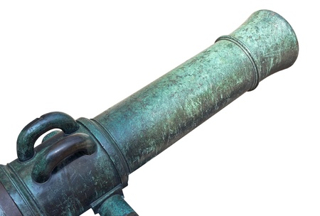 Old cannon on a white backgroundの写真素材