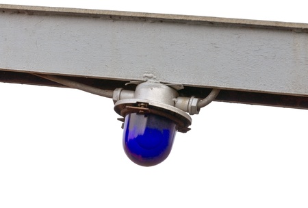 blue lamp on white backgroundの写真素材