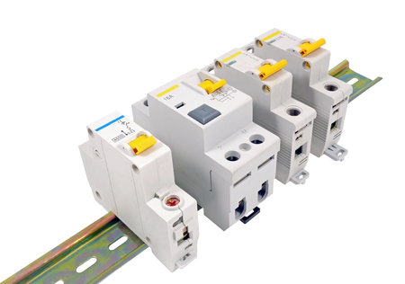 Automatic circuit breaker, isolated on a white background