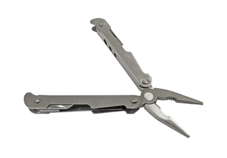 A multifunction knife isolated on white の写真素材