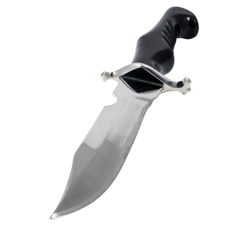 Hunting dagger on white background  