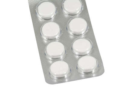 Pack of pills isolated on white 