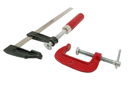 big c clamps on white background