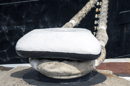 the Bollard on moorageの写真素材