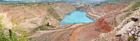 Open pit mine in Balaklava near Sevastopol city の写真素材