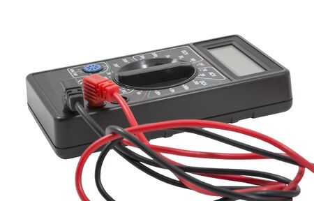 Digital  multimeters on a white background