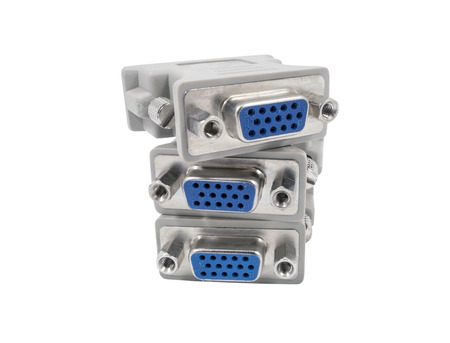 three connectors on a white background