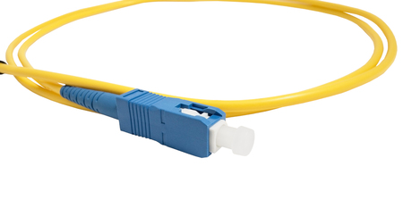 Fiber optic cable isolated on white