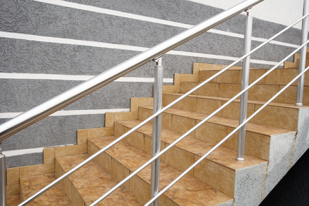 Flight Of Stair Steps Outside A Buildingの写真素材