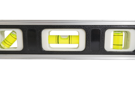 Spirit level. Isolated over white background