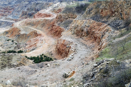 Road to the quarry in Sevastopol town