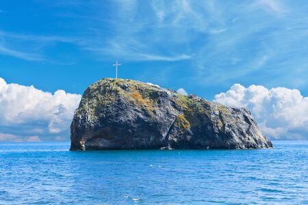a rock in sea. Fiolent. Crimea. Sevastopolの写真素材
