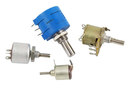 radio components on a white backgroundの写真素材