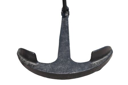 Old Anchor on a white backgroundの写真素材