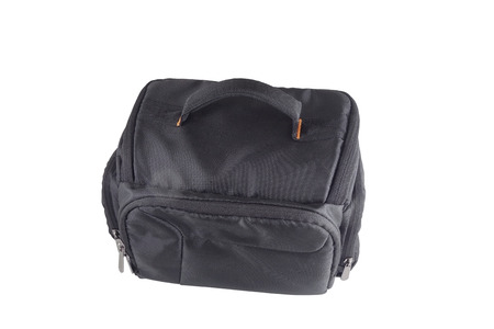 Bag for the camera isolated on a white backgroundの写真素材