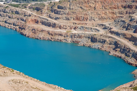 Open pit mine in Balaklava near Sevastopol city