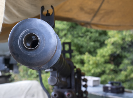 Old Soviet Machine Gun on positionの写真素材