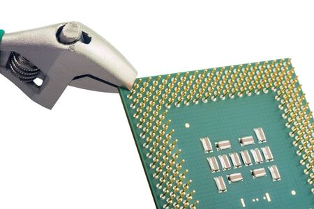 the CPU. image isolated on white backgroundの写真素材