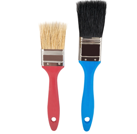 Brand new paint brush isolated on a white background