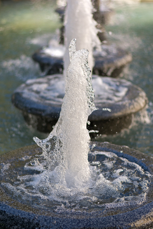 Small Fountain in the city parkの写真素材