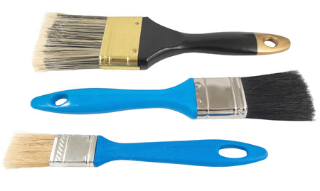 Brand new paint brush, isolated on a white backgroundの写真素材