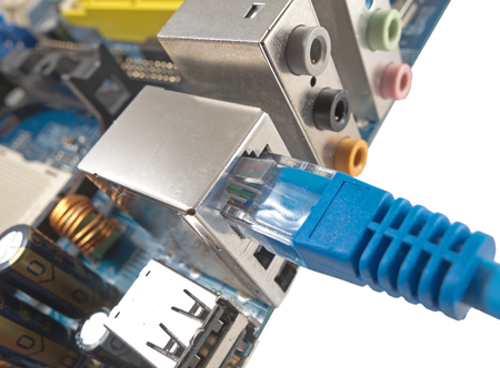 Network cable is connected to the computer