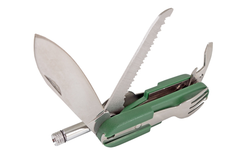 A multifunction knife isolated on white background