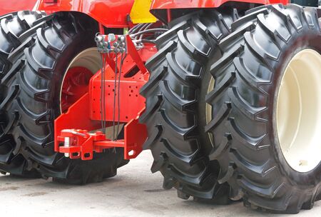 Detailed view of heavy vehicle big wheelの写真素材