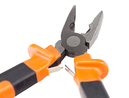 Pliers isolated on the white background