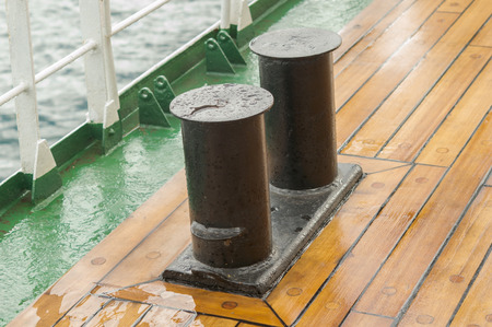 bollard of a boat on a sailing-vessel