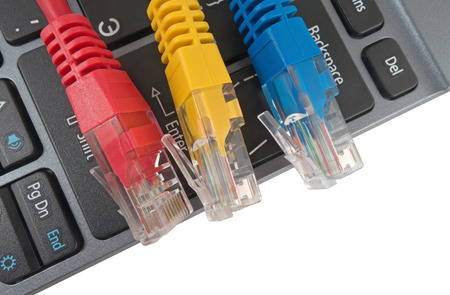 Part of keyboard of notebook and Network Ethernet Cable