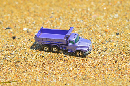 Toy truck on a sunny dayの写真素材