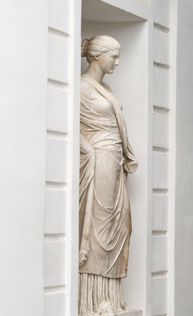 White marble statue of ancient womenの写真素材