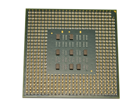 Modern CPU isolated on white