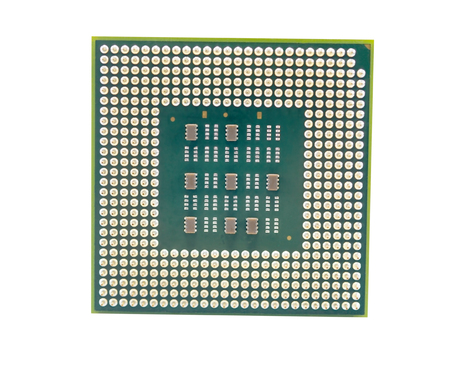 Modern CPU isolated on white