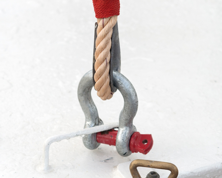 sailboat pulleys and ropes detail