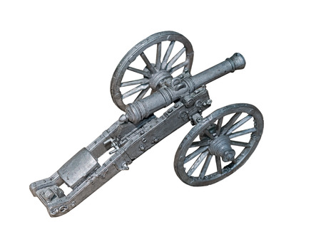 model of Old cannon on white backgroundの写真素材