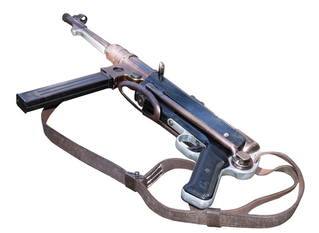 German Mp40 submachine gun isolated on white backgroundの写真素材