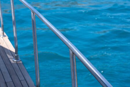 board of a yacht on a background a seaの写真素材