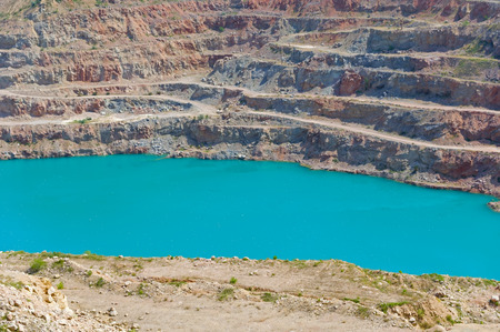 Open pit mine for mining of crushed stone