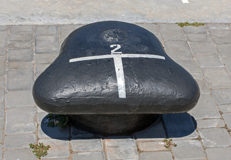 the Nickel-plated Bollard on moorage