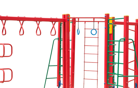 Children's playground on white background