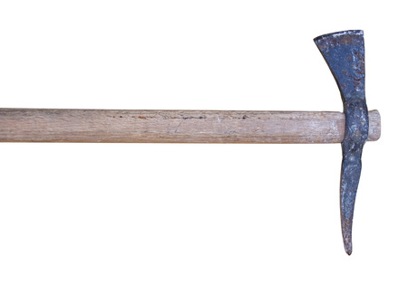 ancient battle axe on white background