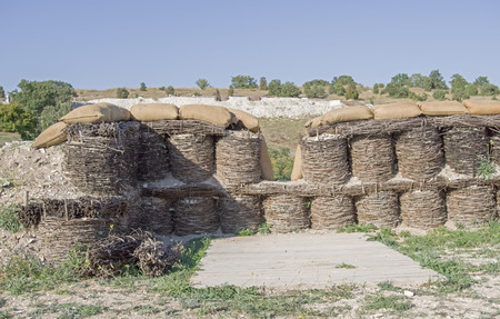 imitation old military positions during the war in 1854-1855 yearsの写真素材