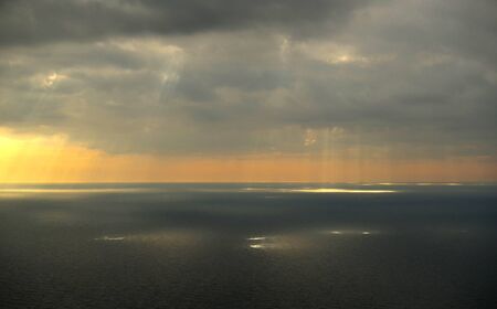Winter sunset over the sea