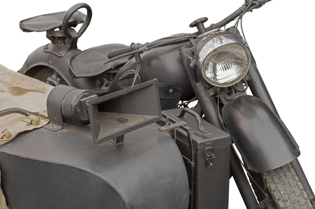 old motorcycle on white backgroundの写真素材