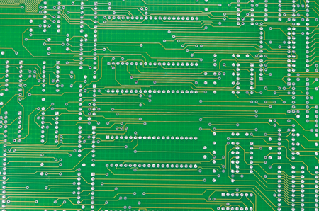 Green circuit board macro background